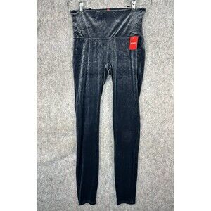 NWT Spanx Velour Velvet Leggings Classic Navy Size Large